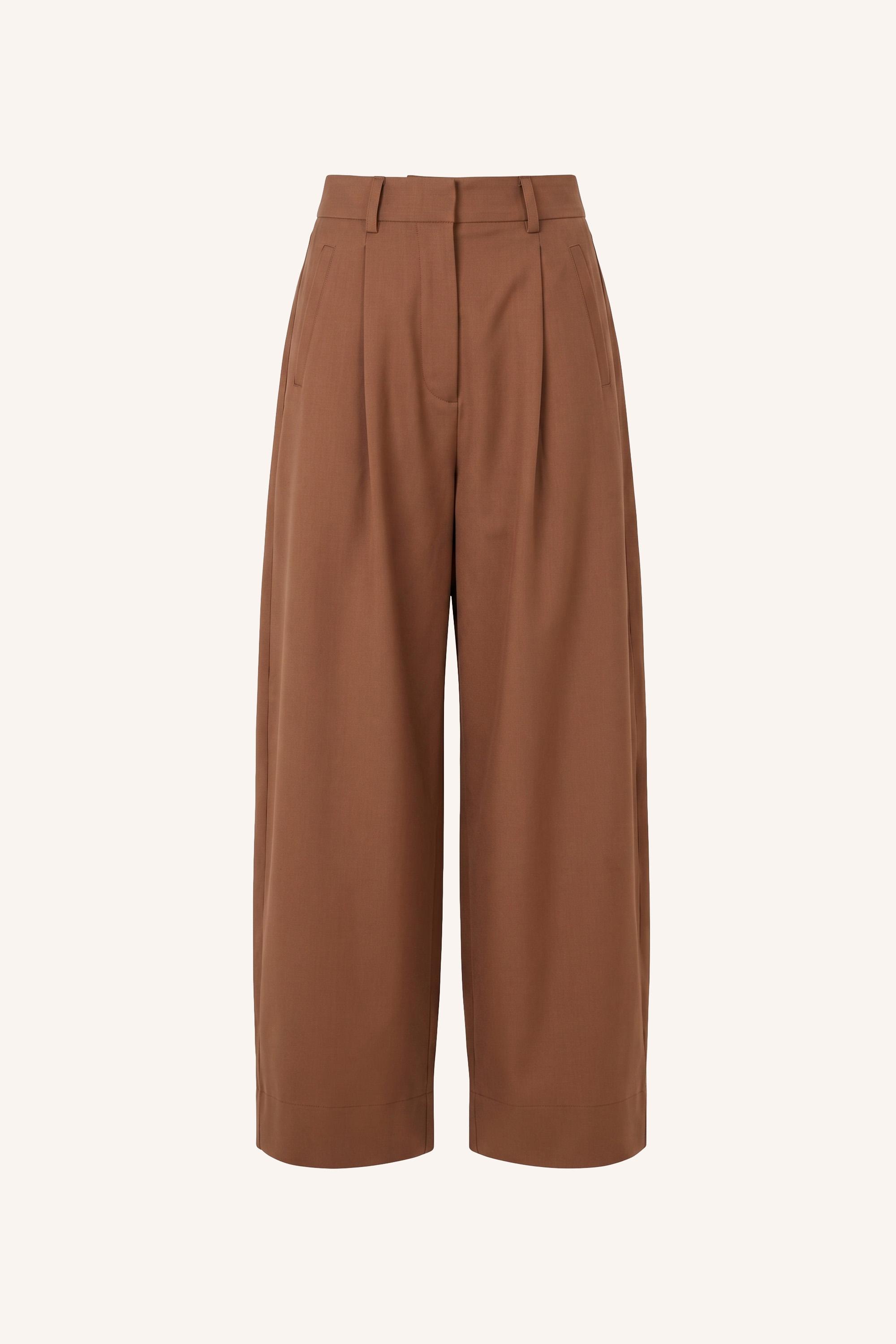 By-Bar Jule Camel Pants Damen Stoffhose Bundfalten beige braun